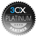 3CX Platinum Partner Logo von telefon&co